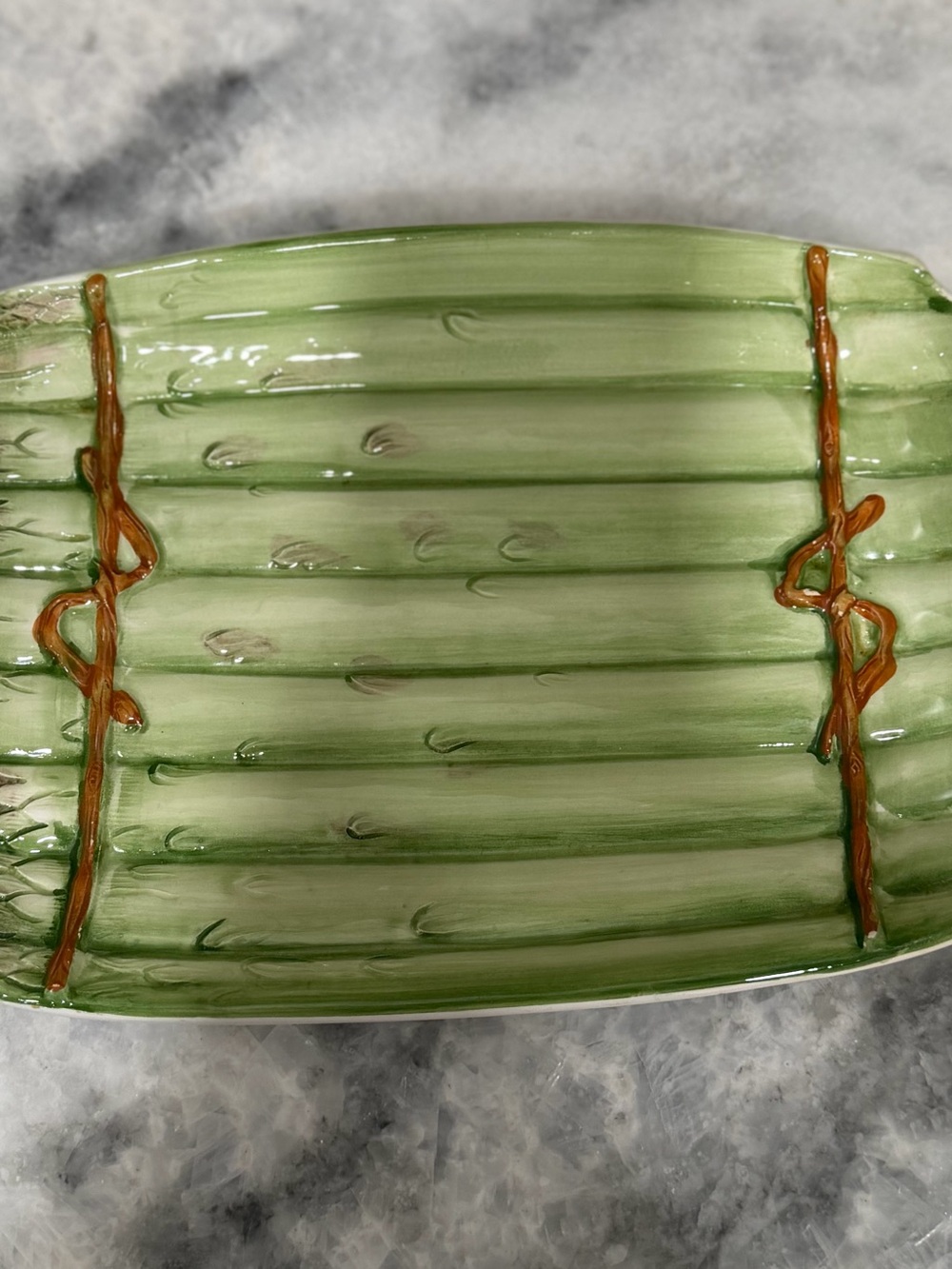 Vintage Ancora Italian Ceramic Asparagus Serving Platter
